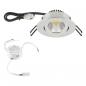 Preview: EVN COB-LED Deckeneinbauleuchte PC20D61127 | 6 W | 575 lm | 2700 K Warmweiß | DALI-2 dimmbar | Chrom Einbaudurchmesser 68 mm