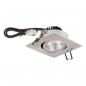 Preview: EVN P-LED Decken-Einbaustrahler mit universalweißem Licht quad. schwenkbar EDS IP20 6W 4000K 90Ra EinbauØ68
