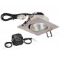 Preview: EVN P-LED Decken-Einbaustrahler mit universalweißem Licht dimmbar quad. schwenkbar EDS (STL) IP20 8.4W 4000K 90Ra EinbauØ68