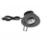 Preview: EVN PC650061640 COB-LED Deckeneinbauleuchte 6W 4000K 683lm IP65 Anthrazit Einbaudurchmesser 68mm