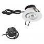 Preview: Bad LED Decken Einbaustrahler rund schwenkbar weiß IP65 6W 4000K EVN