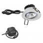 Preview: EVN PC650N615D2W COB LED Deckeneinbauleuchte Dim2Warm 6W 2000-3000K Chrom IP65 schwenkbar Einbaudurchmesser 68 mm