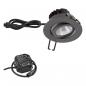 Preview: EVN PC650N616D2W COB LED Deckeneinbauleuchte Dim2Warm 6W 2000-3000K Anthrazit IP65 schwenkbar Einbaudurchmesser 68 mm