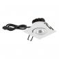 Preview: EVN PC654060102 COB LED Deckeneinbauleuchte 6W 3000K Weiß IP65 schwenkbar 38° Einbaudurchmesser 68 mm