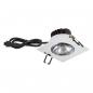 Preview: EVN PC654061102 COB LED Deckeneinbauleuchte 6W 3000K Chrom schwenkbar IP65 Einbaudurchmesser 68 mm