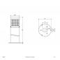 Preview: EVN Pollerleuchte Aluminium Druckguss E27 IP54 Anthrazit 900 mm inkl. Bodenanker