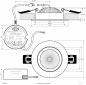 Preview: EVN PS54060140 COB LED Deckeneinbauleuchte 5,5W 4000K Weiß schwenkbar IP54 Einbaudurchmesser 68 mm