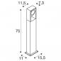Preview: SLV 1004750 ESKINA FRAME 75cm Wegeleuchte drehbarer Kopf anthrazit umschaltbare Farbtemperatur