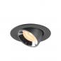 Preview: SLV 1005836 NUMINOS GIMBLE XS Deckeneinbauleuchte schwarz / chrom 3000K 40°