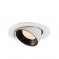Preview: SLV 1005882 NUMINOS GIMBLE S Deckeneinbauleuchte weiß / schwarz 2700K 55°