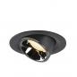 Preview: SLV 1005947 NUMINOS GIMBLE M Deckeneinbauleuchte schwarz / chrom 3000K 55°