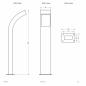 Preview: EVN Pollerleuchte aus Edelstahl, IP54 WL54061502