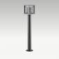 Preview: EVN WLG75101502 LED Wegeleuchte 10W 3000K 528lm Anthrazit Aluminium IP65 IK06 Pollerleuchte 755mm 330°