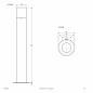 Preview: EVN Pollerleuchte aus Aluminium, IP44 WRS652715S