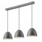 Preview: Bioledex Junges Wohnen Esstischlampe 3x E27 silber Metall mit Textil Kabel