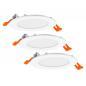 Preview: 3er Set OSRAM Downlight ultra slim ø12cm LED-Einbauleuchte 8W Warmweißes Licht Weiß - mit integriertem Treiber IP20 - für diverse Innenraumanwendungen, inkl. Montagezubehör