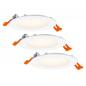 Preview: 3er Set OSRAM Downlight ultra slim ø12cm LED-Einbauleuchte 8W Warmweißes Licht Weiß - mit integriertem Treiber IP20 - für diverse Innenraumanwendungen, inkl. Montagezubehör