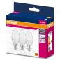 Preview: 3er Pack OSRAM E14 LED Lampen VALUE CLAS B 40 in Kerzenform matt 4,9W wie 40W kaltweißes Licht 6500K