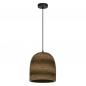 Preview: LEDVANCE Pendelleuchte Decor Cardboard Ball braun aus Wellpappe mit Textilkabel