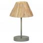 Preview: OSRAM Tischleuchte Decor Raffia Green aus Bast und Metall