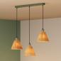 Preview: OSRAM Pendelleuchte Decor Raffia Green 3-flammig aus Bast und Metall