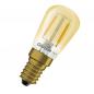 Preview: Osram E14 LED Vintage 1906 LED T26 5 Filament Lampe 1,6W wie 5W 2200K extra warmweiß Bernsteinfarbe