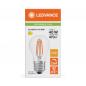Preview: Ledvance E27 CLASSIC Filament LED Tropfen Lampe dimmbar klar 3,4W wie 40W 2700K warmweiß