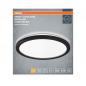 Preview: OSRAM Orbis Ultra Slm Backlight Deckenleuchte 23,5cm in Schwarz dimmbar - warmweißes Licht (3000K) + Hintergrundlicht, dreistufige Dimmbarkeit über Wandschalter, ultraflach