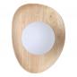 Preview: OSRAM Wandleuchte Decor Wood Nest aus Kautschukholz mit G9 Fassung hellbaraun - mit matter Glaskugel