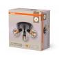 Preview: OSRAM Decor 3er Spot Firefly in Schwarz - warmweißes Licht, dimmbar, Metall/Glas
