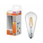 Preview: OSRAM E27 Dekorative kolbenförmige LED Star Classic Edison 60 Filament 5,9W wie 60W warmweiß klar