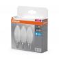 Preview: 3er Pack OSRAM E14 LED Lampe Classic B 40 in Kerzenform matt 4,9W wie 40W kaltweißes Licht 6500K