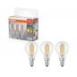 Preview: 3er Pack Osram E14  BASE LED Leuchtmittel Filament 5,9W wie 60W Warmweiße Wohnungsbeleuchtung