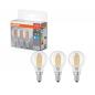 Preview: 3er Pack Osram E14  BASE LED Leuchtmittel Filament 5,9W wie 60W Kaltweiß