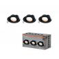 Preview: 3er Set OSRAM Spot Set Recess Adjustable 4,9W 827 120° Schwarz LED Einbaustrahler - Einbaudurchmesser 75mm, Einbautiefe 40mm