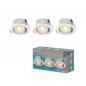 Preview: 3er Set OSRAM LED Spot Recess CCT IP44 Adjustable 4,9W CCT 36° Weiß Einbaustrahler - Einbaudurchmesser 68mm, Einbautiefe 80mm