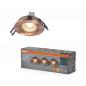 Preview: 3er Set OSRAM GU10 6W LED Spot Set Recess Click Dim 3er Set Red Brass 2700K IP20 Einbaustrahler -  Einbaudurchmesser 68mm, Einbautiefe 100mm