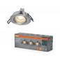 Preview: 3er Set OSRAM GU10 6W LED Spot Set Recess Click Dim Satin Nickel 2700K IP20 Einbaustrahler -  Einbaudurchmesser 68mm, Einbautiefe 100mm