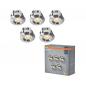 Preview: Osram 5er Set LED Mini Spot 6W 3000K Satin Nickel Einbaulampen IP44 - Einbaudurchmesser 30mm, Einbautiefe 35mm