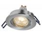 Preview: 3er Set OSRAM GU10 3,7W LED Spot Set Recess Click Dim Satin Nickel 2700K IP20 Einbaustrahler -  Einbaudurchmesser 68mm, Einbautiefe 100mm
