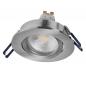 Preview: 3er Set OSRAM GU10 6W LED Spot Set Recess Click Dim Satin Nickel 2700K IP20 Einbaustrahler -  Einbaudurchmesser 68mm, Einbautiefe 100mm