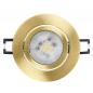 Preview: 3er Set OSRAM GU10 6W LED Spot Set Recess Click Dim Satin Gold 2700K IP20 Einbaustrahler -  Einbaudurchmesser 68mm, Einbautiefe 100mm