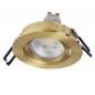 Preview: 3er Set OSRAM GU10 6W LED Spot Set Recess Click Dim Satin Gold 2700K IP20 Einbaustrahler -  Einbaudurchmesser 68mm, Einbautiefe 100mm