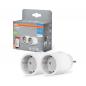 Preview: OSRAM SMART+ MATTER Plug EU White Dual Pack Smart Home Steckdose Energiezähler