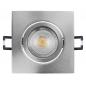 Preview: 3er Set OSRAM GU10 4,5W LED Spot Set Recess Square Click Satin Nickel 2700K IP20 Einbaustrahler -  Einbaudurchmesser 68mm, Einbautiefe 100mm