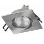 Preview: 3er Set OSRAM GU10 4,5W LED Spot Set Recess Square Click Satin Nickel 2700K IP20 Einbaustrahler -  Einbaudurchmesser 68mm, Einbautiefe 100mm