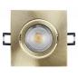 Preview: 3er Set OSRAM GU10 4,5W LED Spot Set Recess Square Click 3er Set Grünes Messing 2700K IP20 Einbaustrahler -  Einbaudurchmesser 68mm, Einbautiefe 100mm