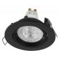 Preview: 3er Set OSRAM GU10 LED Spot Set Recess Twistlock 2,6W Sand Schwarz 2700K IP20 Einbaustrahler - Einbaudurchmesser 75mm, Einbautiefe 100mm