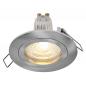 Preview: 3er Set OSRAM GU10 4,5W LED Spot Set Recess Click Einbaustrahler Satin Nickel 2700K IP20 -  Einbaudurchmesser 60mm, Einbautiefe 100mm