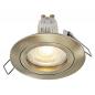 Preview: 3er Set OSRAM GU10 4,5W LED Spot Set Recess Click Set Messing 2700K IP20 -  Einbaudurchmesser 60mm, Einbautiefe 100mm